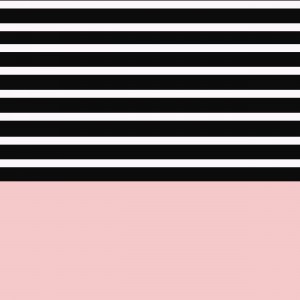 Black & White Stripes with Pacific Bitter Pink Patch